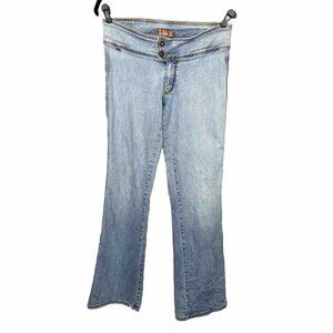 Vintage Y2K Flare Jeans Womens Juniors 13 Hammer Made USA Low Rise 90s